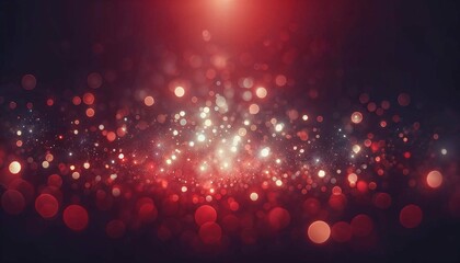 Abstract Red Bokeh Lights Background with Bright Center


