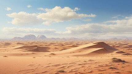 Fototapeta na wymiar sand in the foreground, sand dune, desert, photorealistic, ground perspective, low perspective, copy space, 16:9