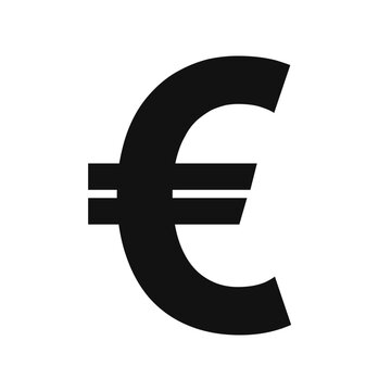 Euro currency icon in vector. Europe currency Euro symbol in vector. European currency sign SVG