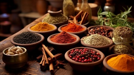 Spices herbs and medicinal herbs