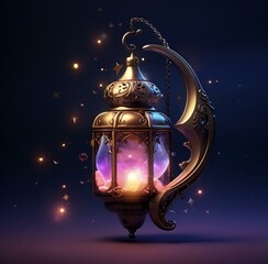 Fototapeta na wymiar Islamic background with lantern