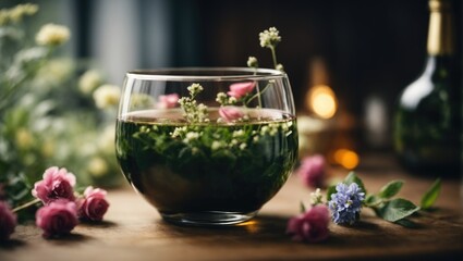 Chamomile tea: A natural remedy for stress and anxiety - obrazy, fototapety, plakaty