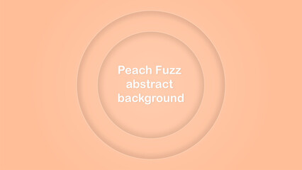 Peach Fuzz color of the year 2024 paper cut background