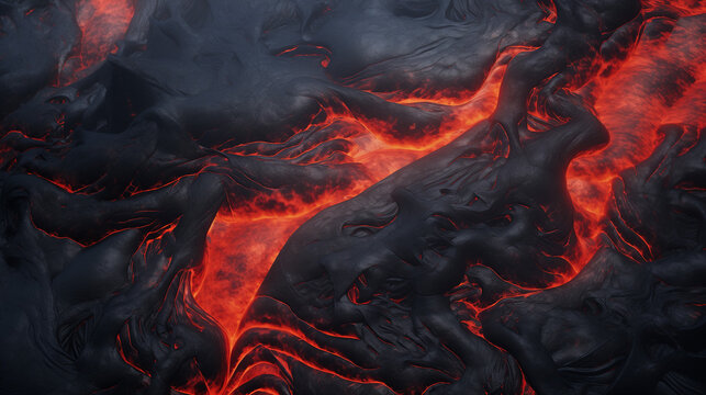 &Eacute;nergie Ardente, Mer de lave, lave en fusion, train&eacute;e de volcan