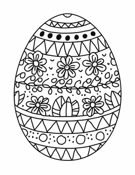 recommend clip art: large easter egg coloring page for children for easter
