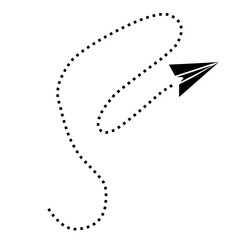 airplane flight route icon