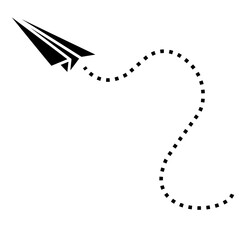 airplane flight route icon
