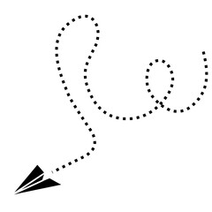 airplane flight route icon