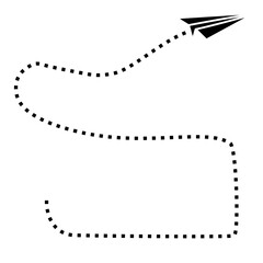 airplane flight route icon