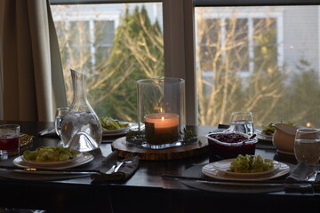 table setting for a dinner