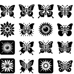 set of butterflies icon