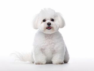 Obraz premium Bichon frisé Studio Shot Isolated on Clear Background, Generative AI