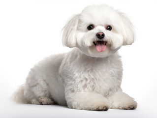 Bichon frisé Studio Shot Isolated on Clear Background, Generative AI