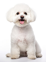 Obraz premium Bichon frisé Studio Shot Isolated on Clear Background, Generative AI