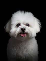 Obraz premium Bichon frisé Studio Shot Isolated on Clear Background, Generative AI