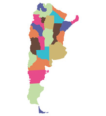 Argentina map. Map of Argentina in administrative regions