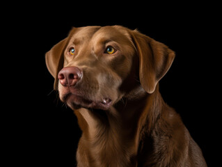 Chesapeake Bay Retriever Dog Studio Shot Isolated on Clear Background, Generative AI