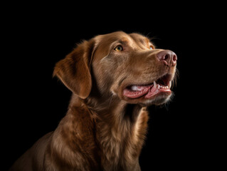 Chesapeake Bay Retriever Dog Studio Shot Isolated on Clear Background, Generative AI