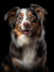 American Shepherd Dog Studio Shot Isolated on Clear Background, Generative AI