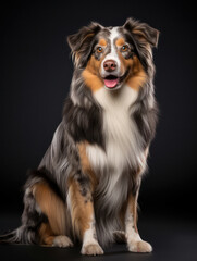American Shepherd Dog Studio Shot Isolated on Clear Background, Generative AI