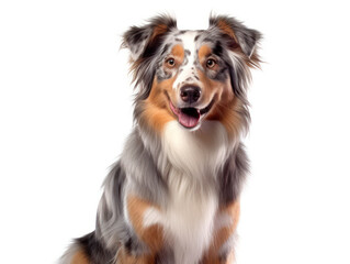 American Shepherd Dog Studio Shot Isolated on Clear Background, Generative AI