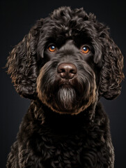 Portuguese Water Dog Studio Shot Isolated on Clear Background, Generative AI