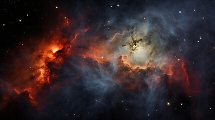 In a universe filled with gas, dust, and dark matter, there are nebulae and star clusters.