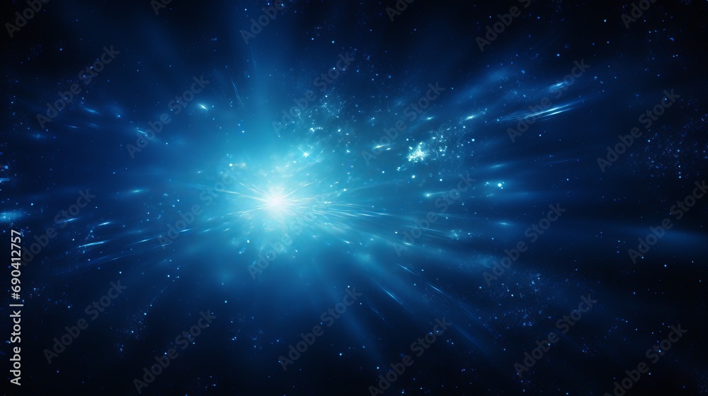 Wall mural the deep galaxy is illuminated by the glow of the star field.