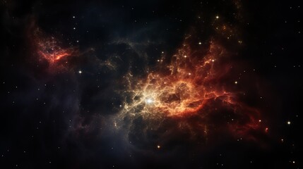 Fototapeta na wymiar The deep galaxy is illuminated by the glow of the star field.