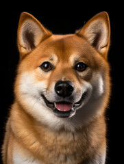 Shiba Inu Dog Studio Shot Isolated on Clear Background, Generative AI