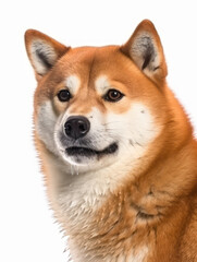 Fototapeta premium Shiba Inu Dog Studio Shot Isolated on Clear Background, Generative AI