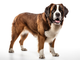 St. Bernard Dog Studio Shot Isolated on Clear Background, Generative AI