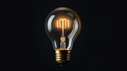 light bulb isolated on black background