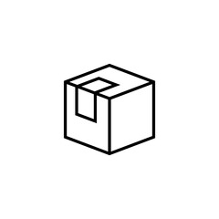 simple icon of goods delivery box