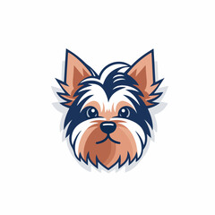 Yorkshire Terrier in cartoon, doodle style. Isolated 2d vector illustration in logo, icon, sketch style, Eps 10. AI Generative