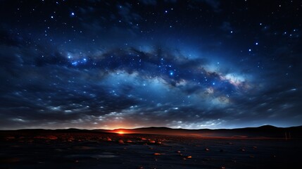 Fototapeta premium There is a large nebula that has thousands of stars visible in the background.