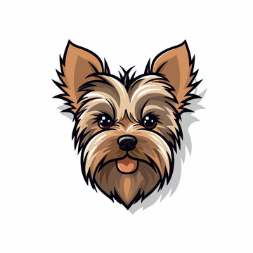 recommend clip art: Yorkshire Terrier in cartoon, doodle style. Isolated 2d vector illustration in logo, icon, sketch style, Eps 10. AI Generative