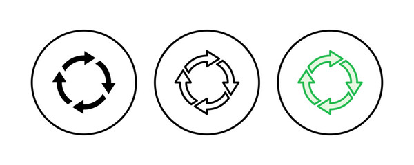 Recycle icon set. Recycling vector icon.