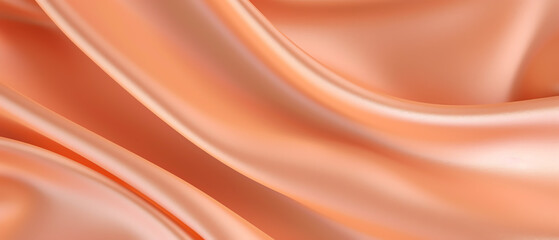 Fototapeta premium Peach Fuzz silk background. Clean peach tone with a vintage vibe. Warmth and modern elegance.