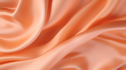 Fototapeta premium Peach Fuzz silk background. Clean peach tone with a vintage vibe. Warmth and modern elegance.