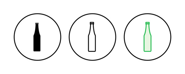 Bottle icon set. bottle vector icon