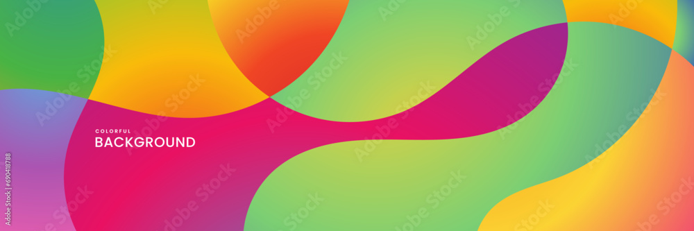Poster abstract summer colorful background with wave