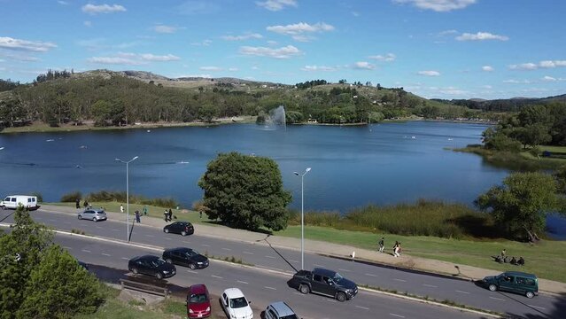 Aerial video of the city of Tandil, Argentina.