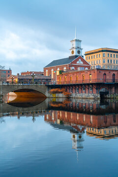 the main street bridge over the Nashua river, Nashua, New Hampshire