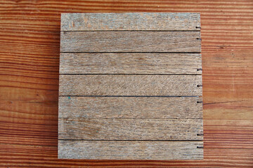 Rustic Wood Tile on Contrasting Reddish Grain Background