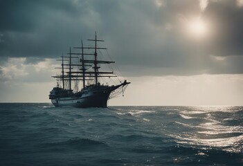 Ship in the sea