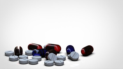 Obraz na płótnie Canvas row of pills