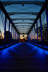 Twilight Tranquility on Wells Street Bridge, Fort Wayne