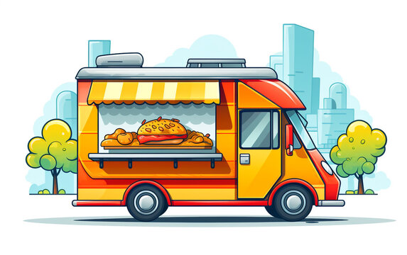 With its eye-catching design, it stands out in the cityscape, blending tasteful delights with a stylish twist, redefining the traditional food truck concept.