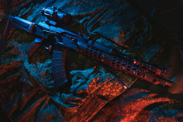 The old Soviet AKM has been converted into a modern weapon.